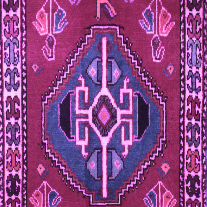 Machine Washable Persian Purple Traditional Area Rugs, wshtr493pur