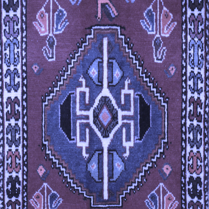 Machine Washable Persian Blue Traditional Rug, wshtr493blu