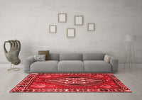 Machine Washable Persian Red Traditional Rug, wshtr493red