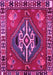 Machine Washable Persian Pink Traditional Rug, wshtr493pnk