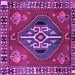 Square Machine Washable Persian Purple Traditional Area Rugs, wshtr493pur