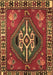 Machine Washable Persian Brown Traditional Rug, wshtr493brn