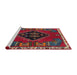 Sideview of Machine Washable Traditional Red Rug, wshtr494