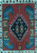 Machine Washable Persian Light Blue Traditional Rug, wshtr494lblu