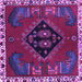 Square Persian Purple Traditional Rug, tr494pur