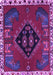 Machine Washable Persian Purple Traditional Area Rugs, wshtr494pur