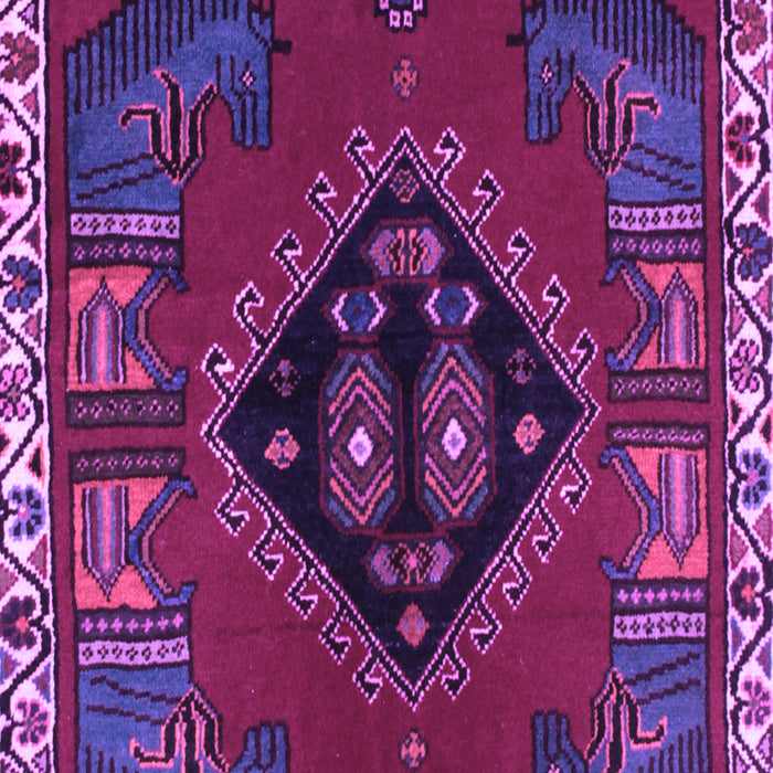 Machine Washable Persian Purple Traditional Area Rugs, wshtr494pur