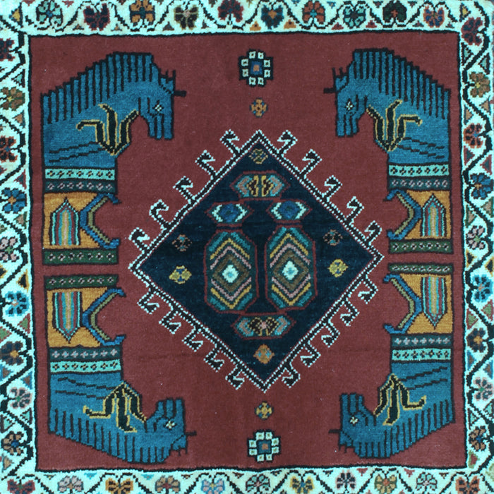 Square Persian Light Blue Traditional Rug, tr494lblu