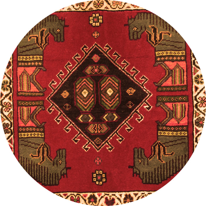 Square Persian Orange Traditional Rug, tr494org