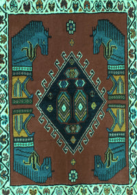 Persian Turquoise Traditional Rug, tr494turq