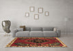 Machine Washable Persian Brown Traditional Rug in a Living Room,, wshtr494brn