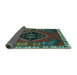 Sideview of Persian Turquoise Traditional Rug, tr494turq