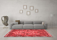 Machine Washable Persian Red Traditional Rug, wshtr495red