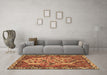 Machine Washable Persian Brown Traditional Rug in a Living Room,, wshtr495brn