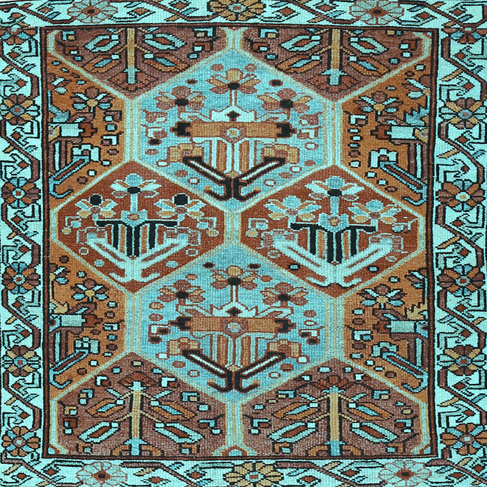 Square Persian Light Blue Traditional Rug, tr495lblu