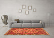 Machine Washable Persian Orange Traditional Area Rugs in a Living Room, wshtr495org