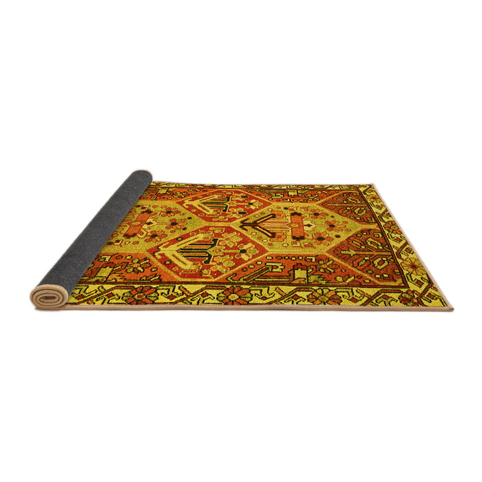 Sideview of Persian Yellow Traditional Rug, tr495yw