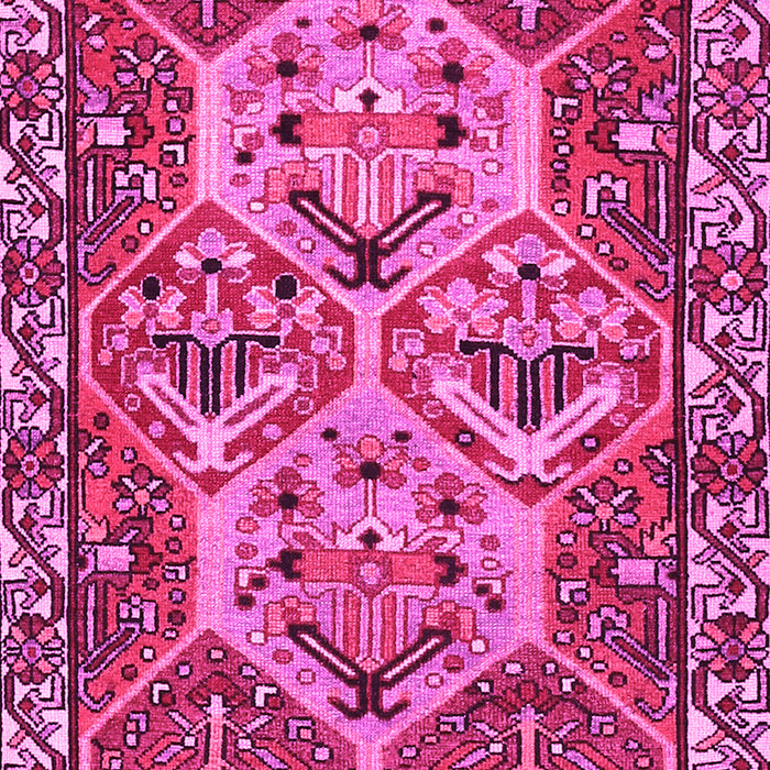 Machine Washable Persian Pink Traditional Rug, wshtr495pnk
