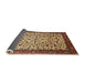 Sideview of Traditional Saffron Red Persian Rug, tr496