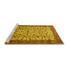 Sideview of Machine Washable Persian Yellow Traditional Rug, wshtr496yw