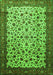 Serging Thickness of Machine Washable Persian Green Traditional Area Rugs, wshtr496grn