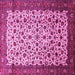 Square Persian Pink Traditional Rug, tr496pnk