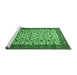 Sideview of Machine Washable Persian Emerald Green Traditional Area Rugs, wshtr496emgrn