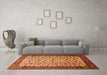 Machine Washable Persian Orange Traditional Area Rugs in a Living Room, wshtr496org