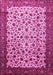 Machine Washable Persian Pink Traditional Rug, wshtr496pnk