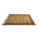 Sideview of Machine Washable Persian Brown Traditional Rug, wshtr496brn