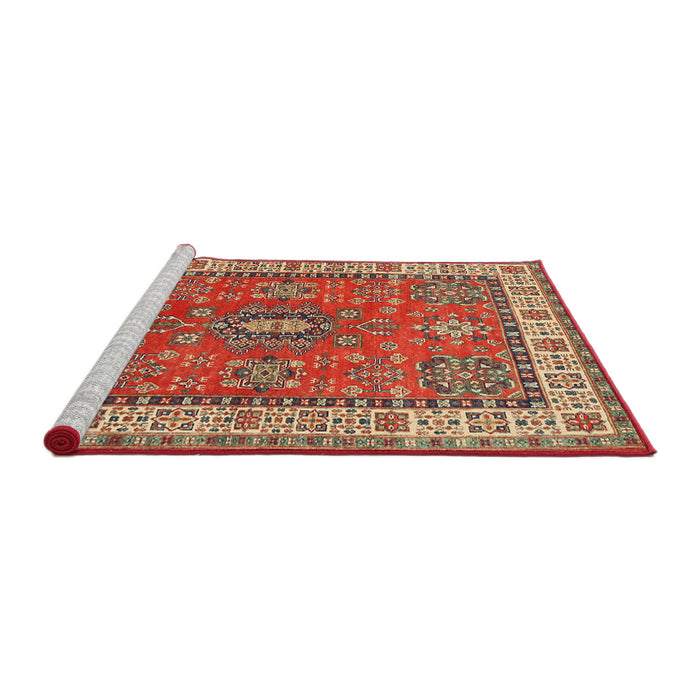 Sideview of Machine Washable Traditional Red Rug, wshtr497