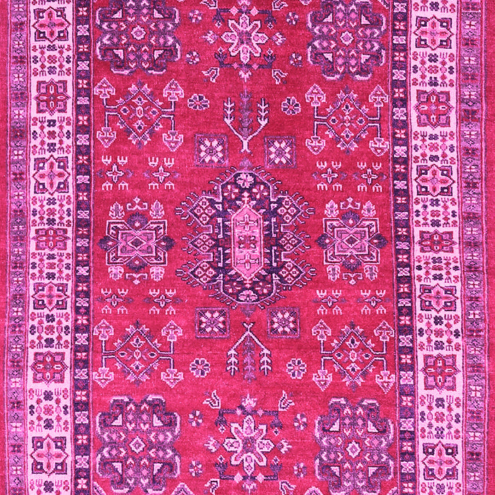 Machine Washable Persian Pink Traditional Rug, wshtr497pnk