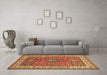 Machine Washable Persian Brown Traditional Rug in a Living Room,, wshtr497brn