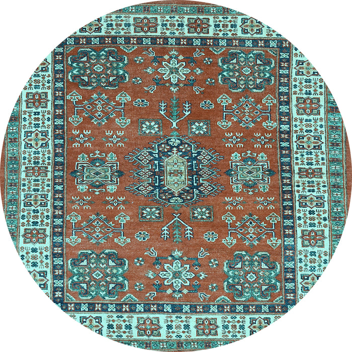 Round Persian Light Blue Traditional Rug, tr497lblu