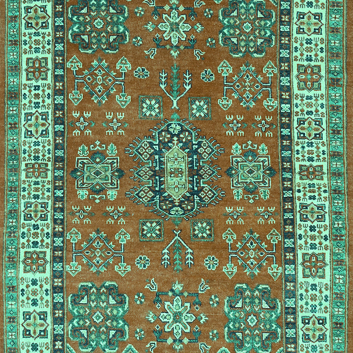 Machine Washable Persian Turquoise Traditional Area Rugs, wshtr497turq