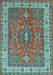 Machine Washable Persian Light Blue Traditional Rug, wshtr497lblu