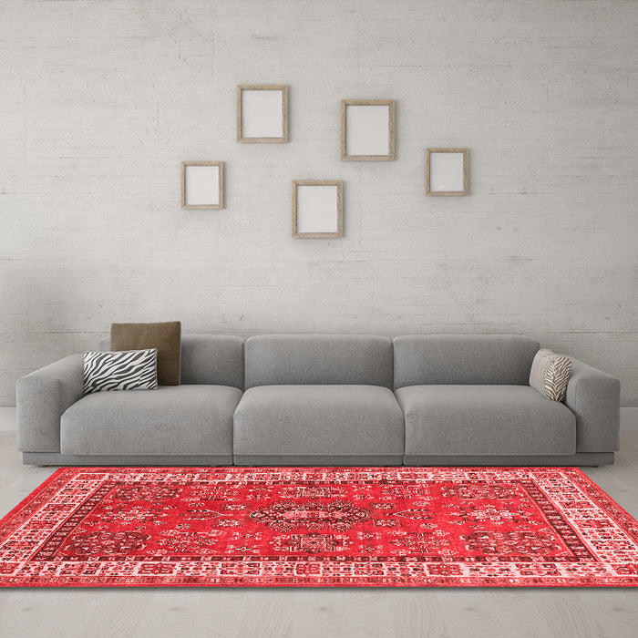 Traditional Red Washable Rugs