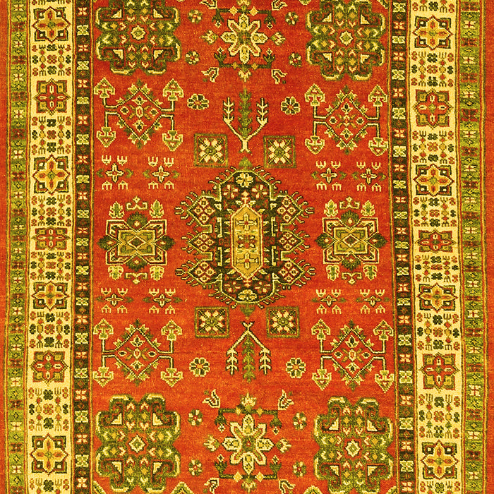 Machine Washable Persian Yellow Traditional Rug, wshtr497yw