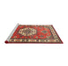 Sideview of Machine Washable Traditional Peru Brown Rug, wshtr498