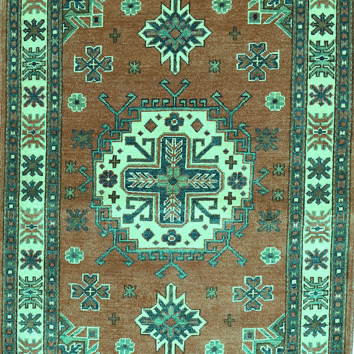 Medallion Turquoise Traditional Rug, tr498turq