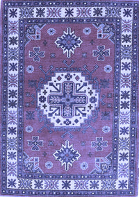 Medallion Blue Traditional Rug, tr498blu