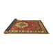 Sideview of Medallion Brown Traditional Rug, tr498brn
