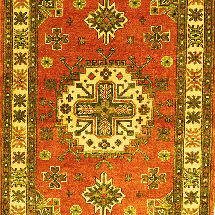 Medallion Yellow Traditional Rug, tr498yw