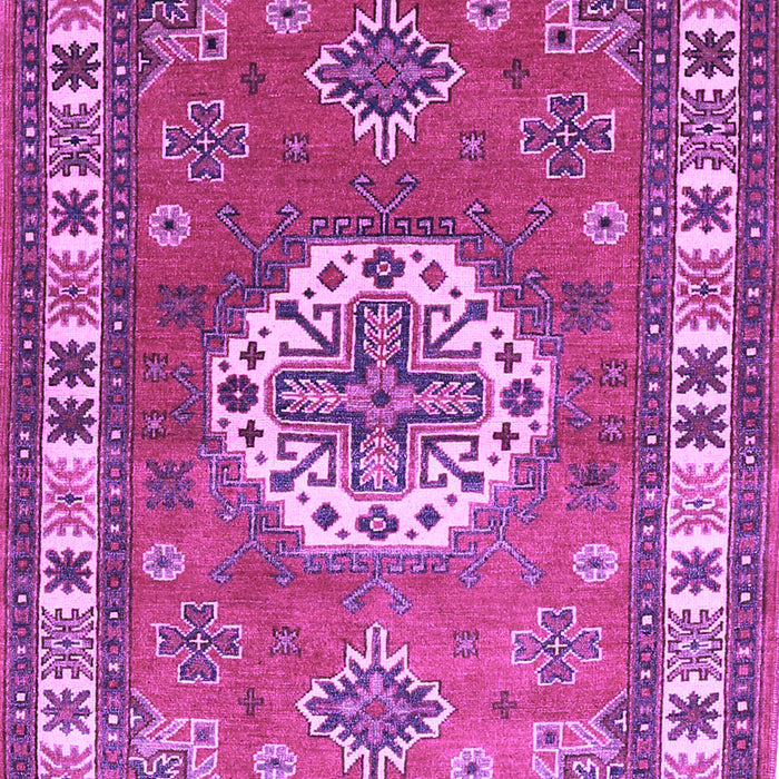 Machine Washable Medallion Purple Traditional Area Rugs, wshtr498pur