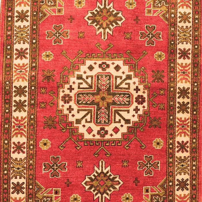 Serging Thickness of Machine Washable Medallion Orange Traditional Area Rugs, wshtr498org
