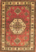 Machine Washable Medallion Brown Traditional Rug, wshtr498brn