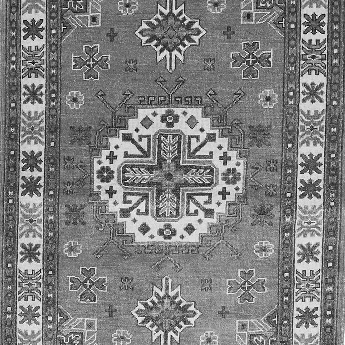 Serging Thickness of Machine Washable Medallion Gray Traditional Rug, wshtr498gry