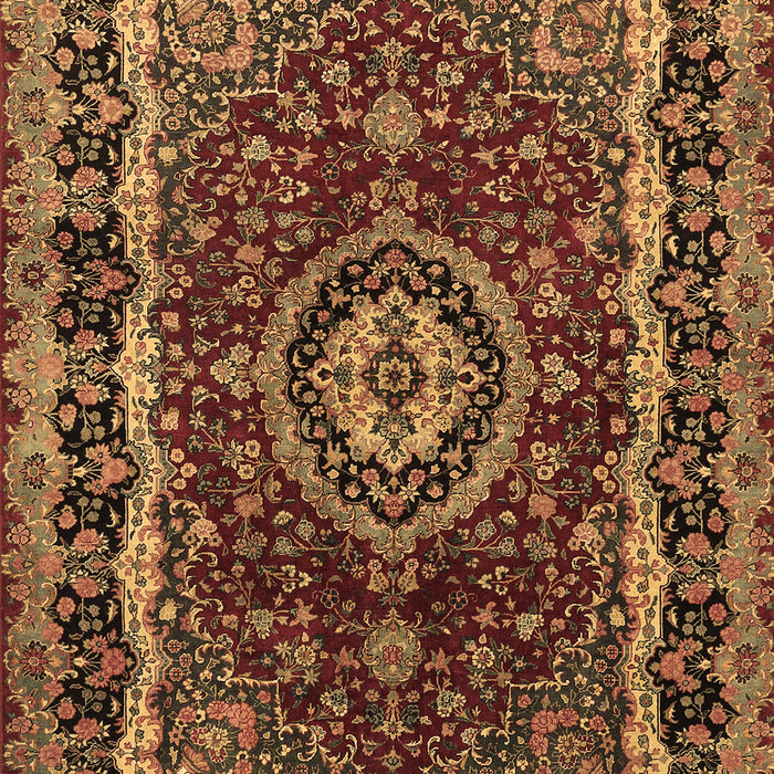 Medallion Brown Traditional Rug, tr499brn