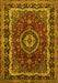 Medallion Yellow Traditional Rug, tr499yw