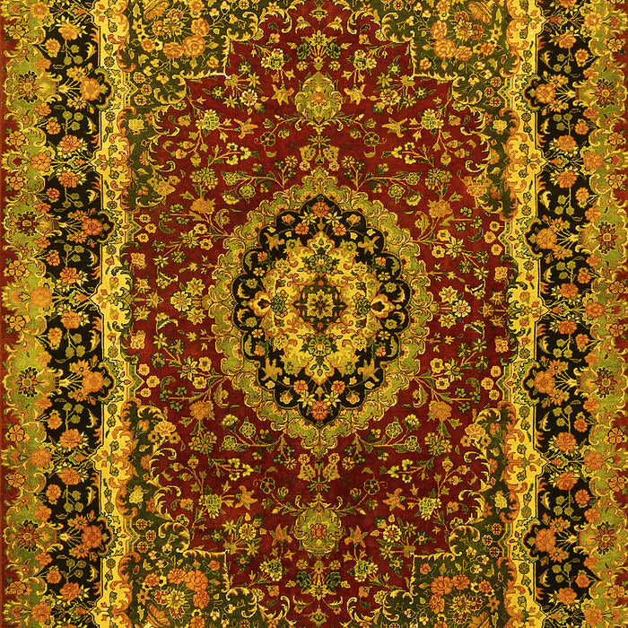 Medallion Yellow Traditional Rug, tr499yw